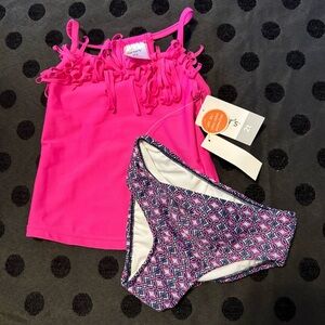 Carter's Girls 2 piece tankini with UPF 50+ NWT